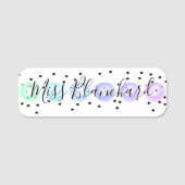 Wasserfarbe Namensschild (Vorderseite)