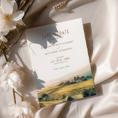 Wasserfarbe Napa Täler Save the Date Weinberge Einladung