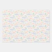 Wasserfarbe Narwhal & Siegel Muster Geschenkpapier Set (Vorderseite 2)