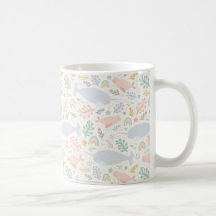 Wasserfarbe Narwhal & Siegel Muster Kaffeetasse