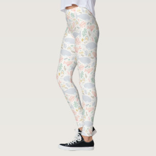 Wasserfarbe Narwhal & Siegel Muster Leggings