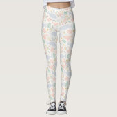Wasserfarbe Narwhal & Siegel Muster Leggings (Vorderseite)