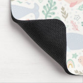 Wasserfarbe Narwhal & Siegel Muster Mousepad (Ecke)