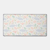 Wasserfarbe Narwhal & Siegel Muster Schreibtischunterlage (Vorderseite)