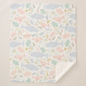 Wasserfarbe Narwhal & Siegel Muster Sherpadecke (Vorderseite)