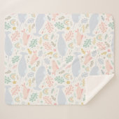 Wasserfarbe Narwhal & Siegel Muster Sherpadecke (Vorderseite (Horizontal))