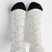 Wasserfarbe Narwhal & Siegel Muster Socken (Oben)