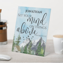 Wasserfarbe Natur Christliche Bibel Verse Name Ges Sockelschild