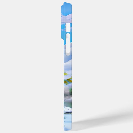 Wasserfarbe Natur Winter Schneefall Malerei Case-Mate iPhone Hülle (Rückseite / Links)