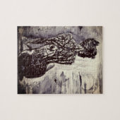 Wasserfarbe - Naturdame - Schwarz & Weiß Puzzle (Horizontal)