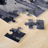 Wasserfarbe - Naturdame - Schwarz & Weiß - Puzzle (Seite)