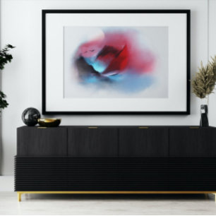 Wasserfarbe Natürliche Gebirgsvögel Sonnenuntergan Leinwanddruck