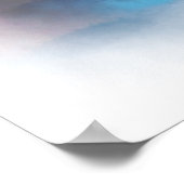 Wasserfarbe Natürliche Gebirgsvögel Sonnenuntergan Poster (Ecke)