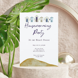 Wasserfarbe Nautical Beach Housewarming Party Einladung