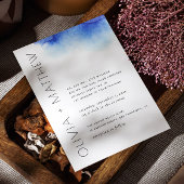 Wasserfarbe nautische blaue moderne Hochzeit Einladung