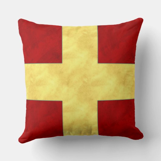 Wasserfarbe #Nautisches Signal Seeflagge | NB API Kissen (Rückseite)