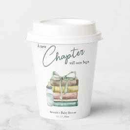 Wasserfarbe Neue Kapitel Babydusche Pappbecher