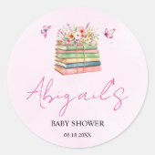 Wasserfarbe Neues Kapitel Beginnt Mädchen-Dusche Runder Aufkleber (Vorderseite)