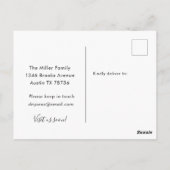 Wasserfarbe Neues Nest Änderung der Adresse in Bew Postkarte (Rückseite)