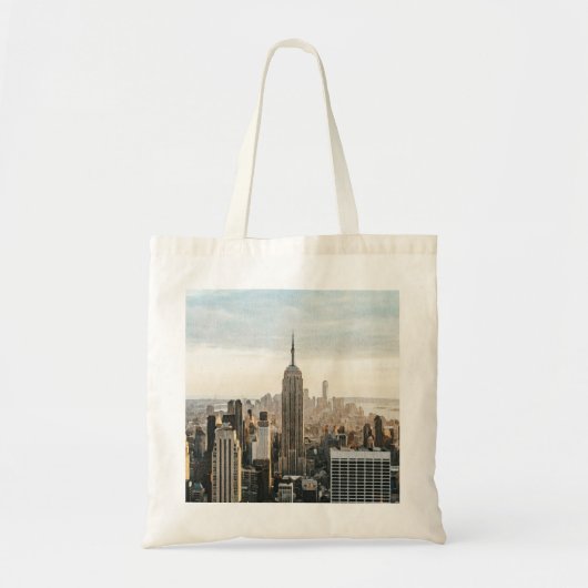 Wasserfarbe New York City Zielort Tote Bag Tragetasche (Vorne)