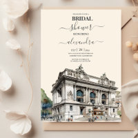 Wasserfarbe New York Zielort Brautparty