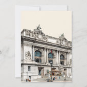 Wasserfarbe New York Zielort Brautparty Einladung (Rückseite)