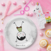 Wasserfarbe Niedlich Auf dem Kopf Klettkrug schön Pappteller (Party)