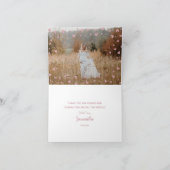 Wasserfarbe Niedlich Baby Elephant Pink Wasserfarb Dankeskarte (Innenseite)