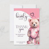 Wasserfarbe niedlich Bär Babydusche Danke Karte (Vorderseite)