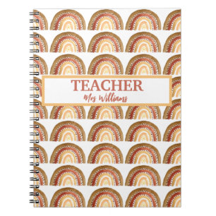 Wasserfarbe Niedlich Boho Pastel Teacher Rainbow Notizblock