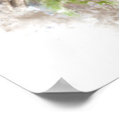 Wasserfarbe Niedlich Chickadee Bird Arte e Cultura Poster (Ecke)