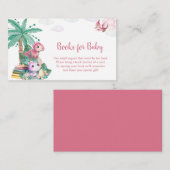 Wasserfarbe Niedlich Dinosaur Girl Babydusche Begleitkarte (Vorne/Hinten)