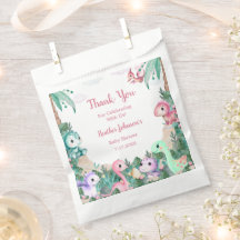 Wasserfarbe Niedlich Dinosaur Girl Babydusche