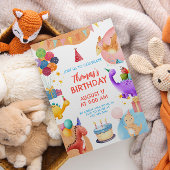 Wasserfarbe Niedlich Dinosaurier Geburtstag Einladung