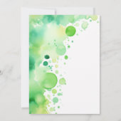 Wasserfarbe Niedlich Dinosaurier Green Boy Geburts Einladung (Rückseite)