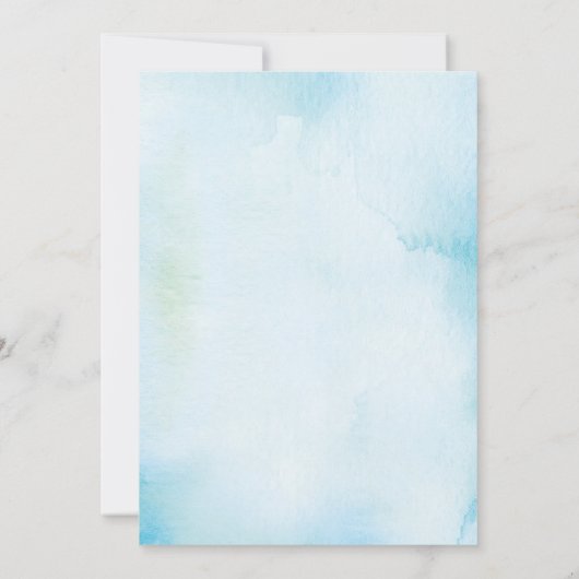 Wasserfarbe Niedlich Dinosaurier Kinderdusche Einladung (Rückseite)