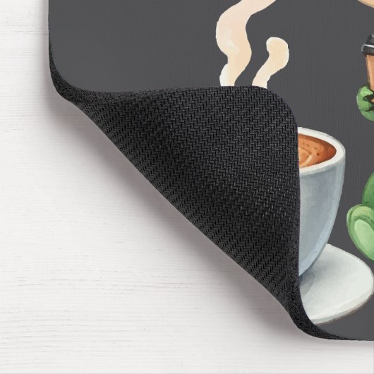 Wasserfarbe Niedlich Dinosaurier T Rex Trinkkaffee Mousepad (Ecke)