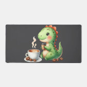 Wasserfarbe Niedlich Dinosaurier T Rex Trinkkaffee Schreibtischunterlage (Vorderseite)