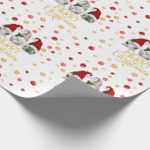 Wasserfarbe Niedlich Drei Gnomen Frohe Weihnachten Geschenkpapier (Ecke)