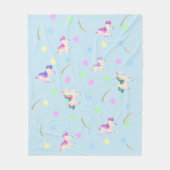 Wasserfarbe niedlich Einhorn Regenbogensterne Must Fleecedecke (Vorderseite)