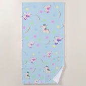 Wasserfarbe niedlich Einhorn Regenbogensterne Must Strandtuch (Vorderseite)