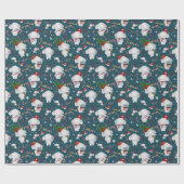 Wasserfarbe Niedlich Elefant Weihnachten Geschenkpapier (Flach)