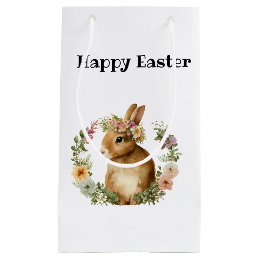 Wasserfarbe Niedlich Elegante Ostern Sonniges Blum Kleine Geschenktüte (Vorderseite)