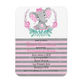 Wasserfarbe Niedlich Elephant Girl Baby Dusche läd Magnet