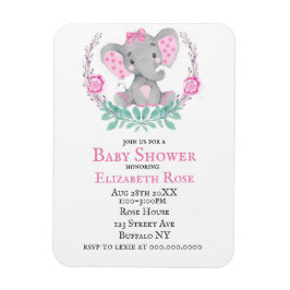 Wasserfarbe Niedlich Elephant Girl Baby Dusche läd Magnet