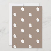 Wasserfarbe Niedlich Ghost Boo Halloween Einladung (Rückseite)