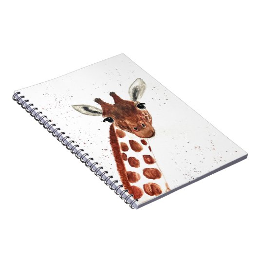 Wasserfarbe Niedlich Giraffe Tier Safari Dschungel Notizblock (Rechte Seite)