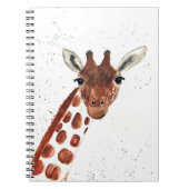 Wasserfarbe Niedlich Giraffe Tier Safari Dschungel Notizblock (Vorderseite)