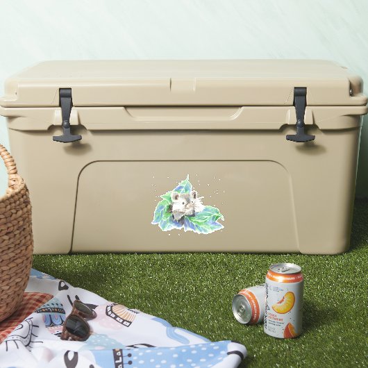 Wasserfarbe Niedlich Hamster Tier Aufkleber (Kühler)