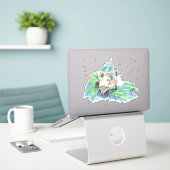Wasserfarbe Niedlich Hamster Tier Aufkleber (Laptop auf Schreibtisch)